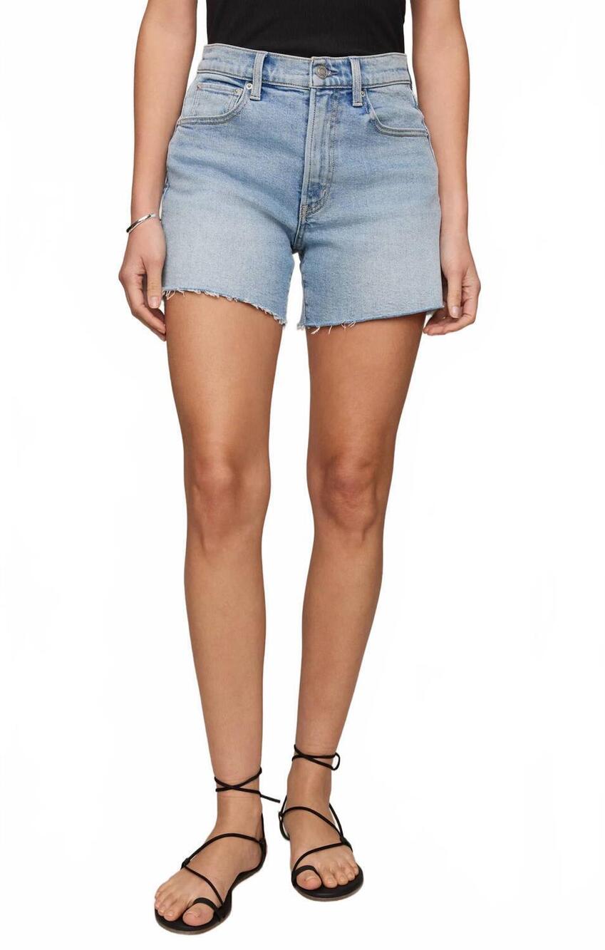 NEW Z SUPPLY jonah mid rise relaxed denim shorts in blue
